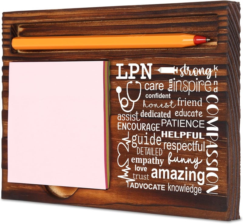 TRCENDE Thank You Licensed Practical Nurse LPN Gifts for Nurse Women, Nurse Week Appreciation Gift, LPN Graduation Gifts Birthday Christmas Gifts for Nurse LPN, Retro Self-Stick Note Pad Holders XB461 - Image 1